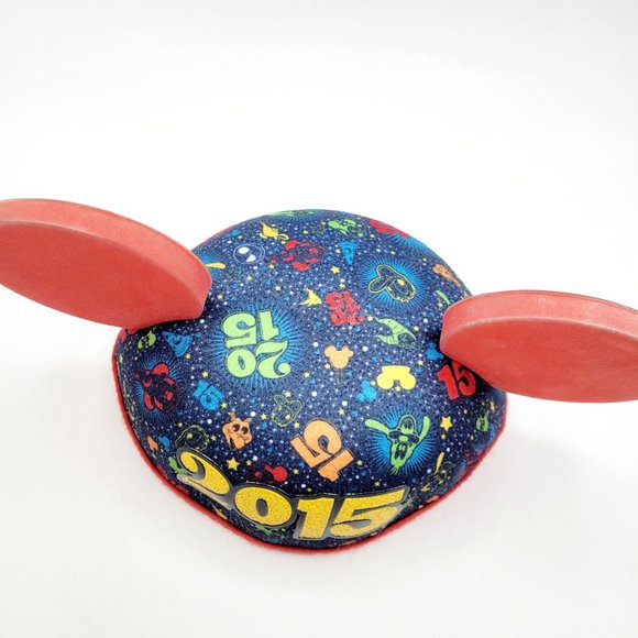 Disney Parks 2015 Youth Size Mickey Ears Hat Red Ears Star Print - Picture 4 of 9